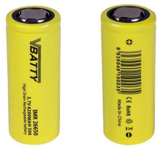 2x Akumulator ogniwo bateria IMR 26650 3.7 v 4200 mAh 50A CE