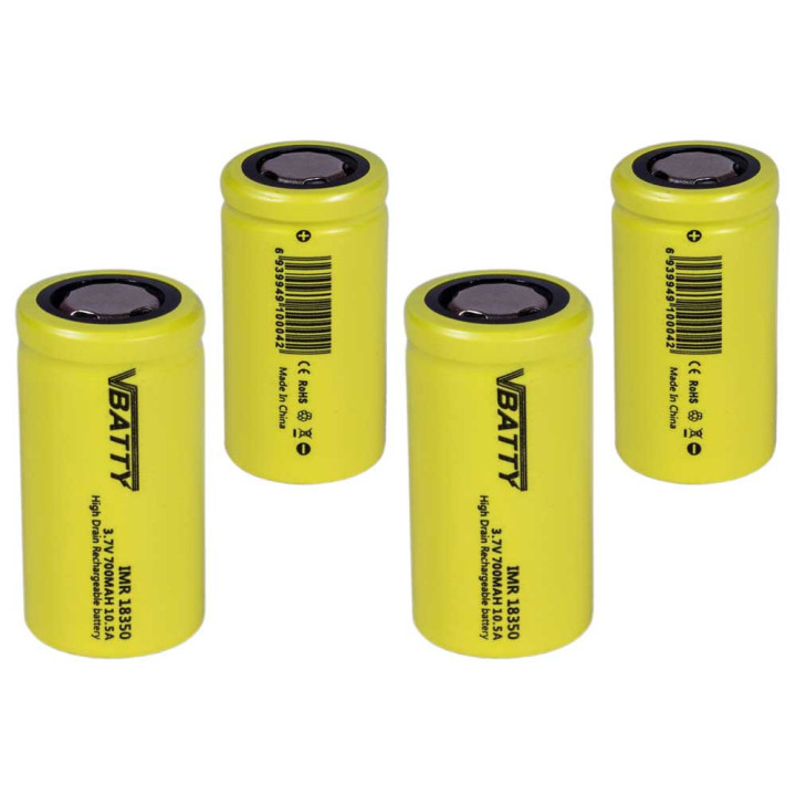 4x Akumulatorek ogniwo bateria IMR 18350 3 7 v 700 mAh 10 5 A CE