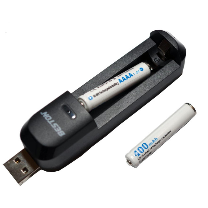 Zestaw 2 paluszki AAAA Ni-HM z ładowarką na usb